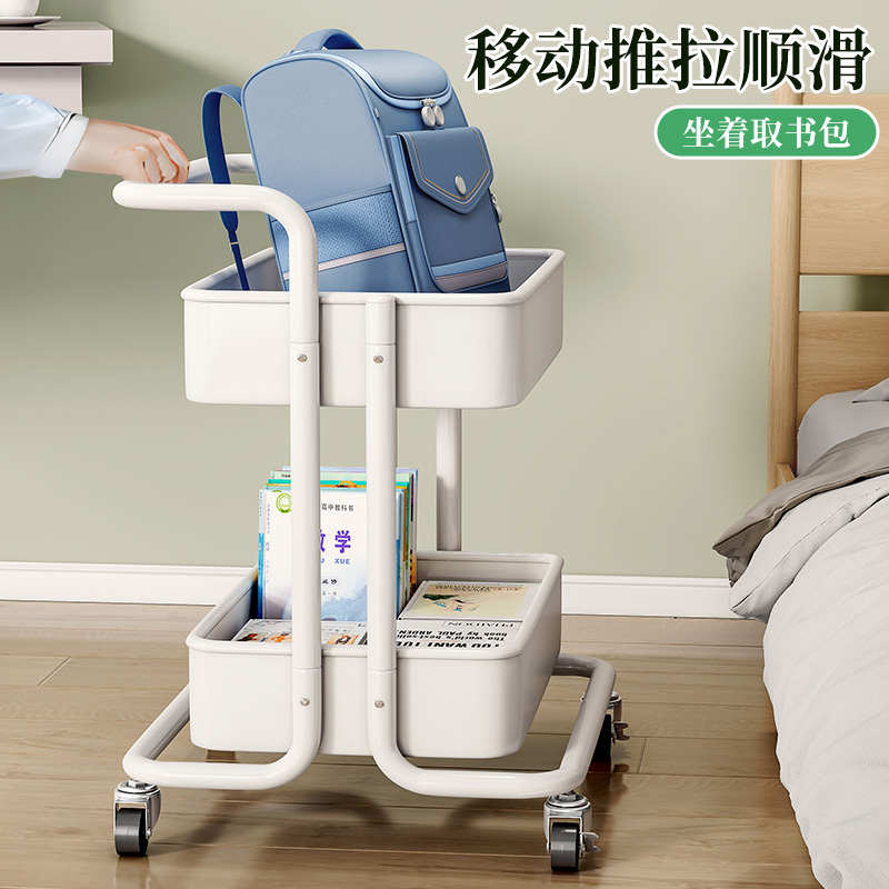 小推车家用收纳用品大全多层落地厨房置物架客厅零食可移动