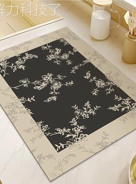 美式复台面沥藻垫子厨房吧N-安佩拉台水杯子碗盘干燥垫茶台古硅泥