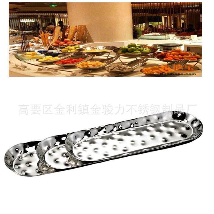 酒店自助餐食物展示盘锤印水果盘西餐甜品盘架日韩刺身寿司平盘