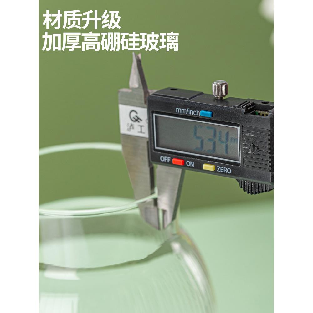 A5L玻璃冷水壶办公室耐高温凉水壶套装家用大容量夏季装水容器开