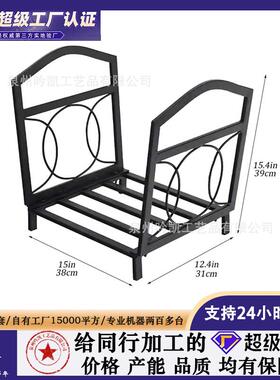 金属铁艺木头收纳架木材堆放架柴火架木柴存储架木架置物架