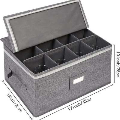 葡萄酒玻璃杯收纳盒可折叠高脚酒杯储存盒家居用品收纳箱子