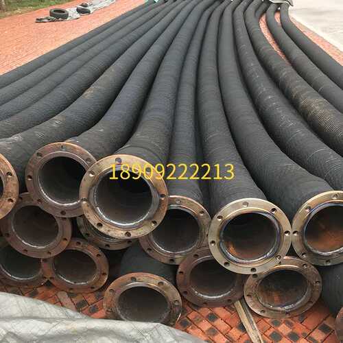 厂家批发DN60/80多规格大口径法兰橡胶高压管耐磨输油吸砂钢丝管