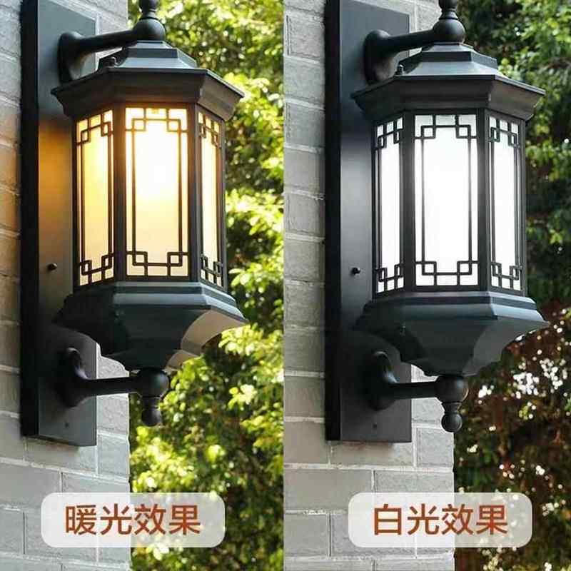 太阳壁灯超亮户外防水大门口别墅外墙台阳室外新庭中式复无品牌/