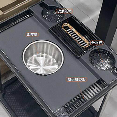 棋牌室麻将机茶几麻将桌旁小茶机茶水架放水杯塑料茶台茶吧机小桌