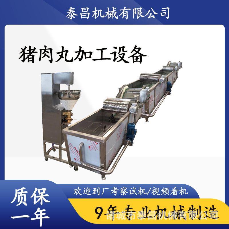 Q弹猪肉丸加工设备墨鱼丸成套机器香菇贡丸成型流水线肉丸生产线