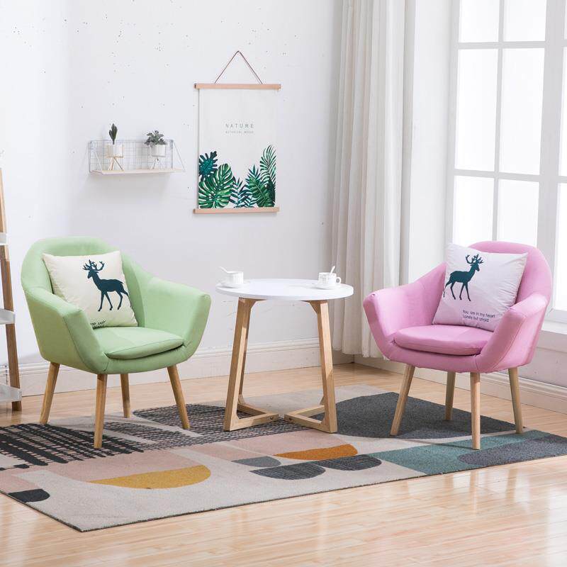 休7W理发心理咨询心室沙F757MH5J发茶几组合套装沙闲单人布艺沙发