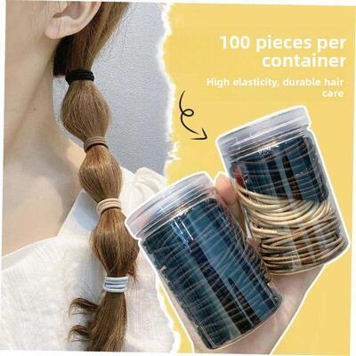 Hair rope rubber band female high elasticity black hair tie
