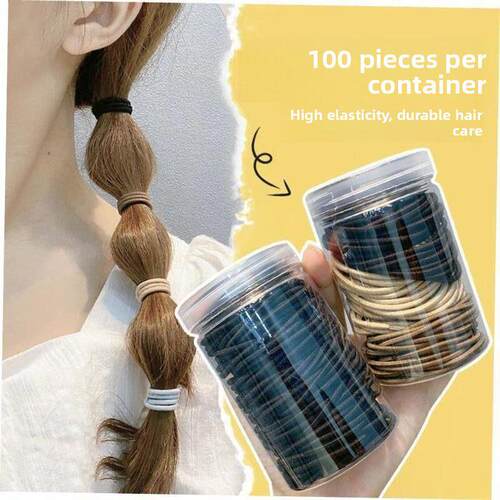 Hair rope rubber band female high elasticity black hair tie