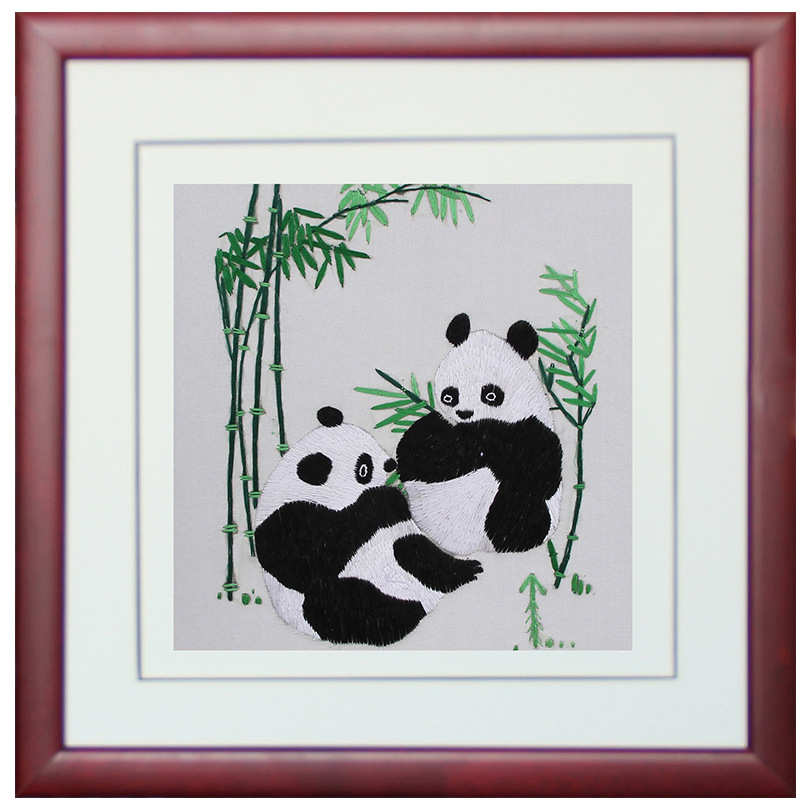 批发苏绣成品客厅书房卧室装饰画苏州手工刺绣家居礼品画实木框图片