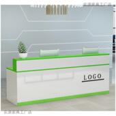 烤漆前台迎宾台服装 店铺收银台小型吧台桌现代公司简约前台接待台