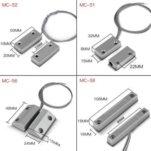 MC-51门磁mc55报警金属门磁安防MC-52/56mc-58门磁有线门磁感测器