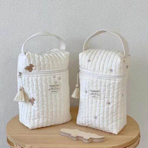 Portable Stroller Nappy Bag Quilted Baby Diaper Caddy Organi