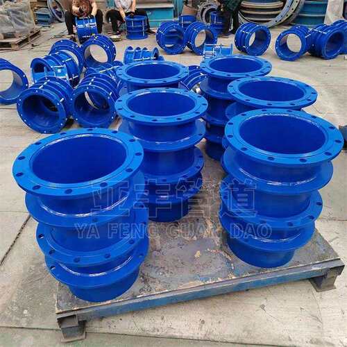 DN100双法兰伸缩接头B2F钢制伸缩器法兰松套限位伸缩接头