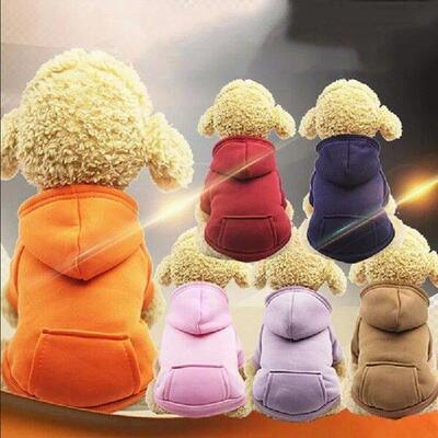 Warm Pet Dogs Clothes Cute Warm Casual Coats with High