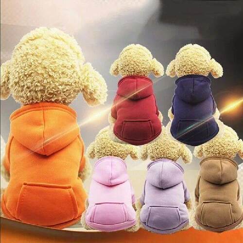 Warm Pet Dogs Clothes Cute Warm Casual Coats with High