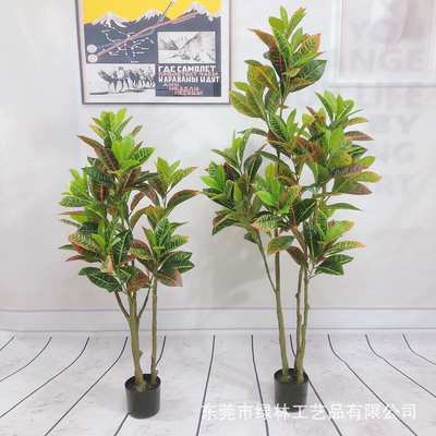 榕金变绿化植盆栽盆栽绿假庭院盆景洒假榕人造仿真金室内外叶树洒