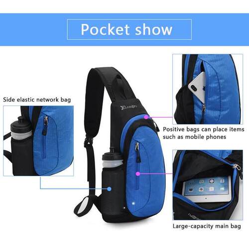 Men Shoulder Bag Hiking kking Backpack Outdoor Nylon Chest
