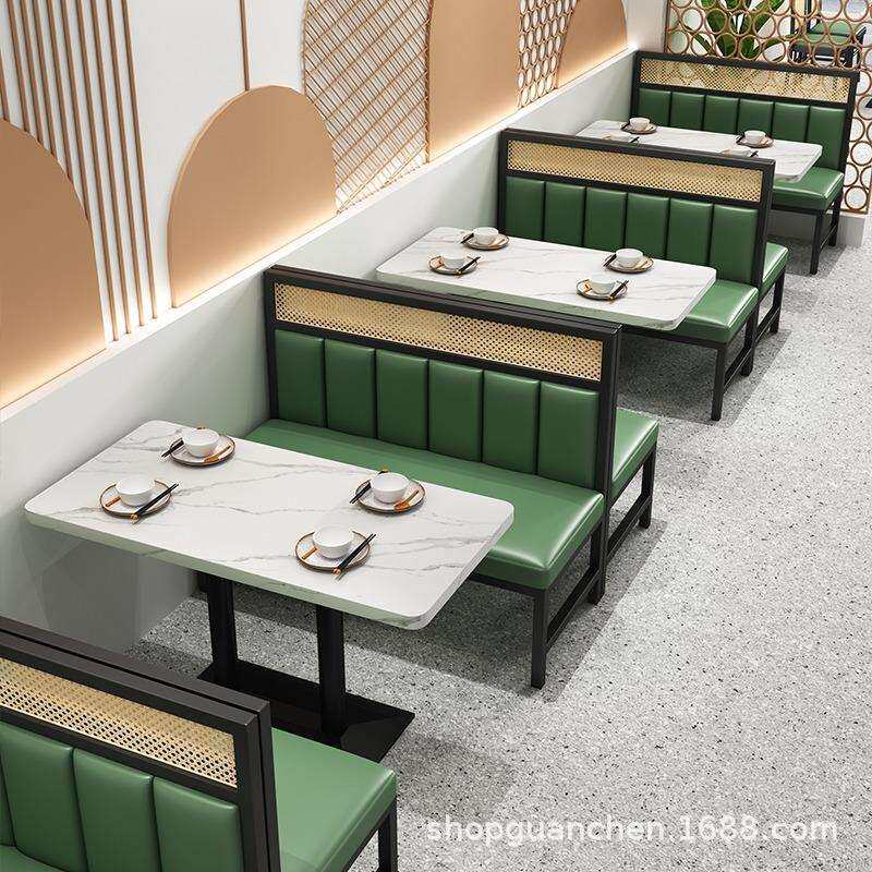 港式茶西餐厅铁艺卡座沙发奶茶店咖啡厅餐饮饭店寿司店桌椅商用