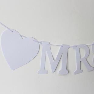 婚房装 直销新款 MR&MRS新娘新郎拍摄道具拉旗 婚庆拉旗 速卖通热卖