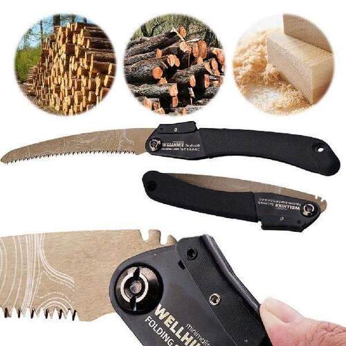 Mini Folding Saw Anti Slip Foldable Hand Saw SK5 Blade