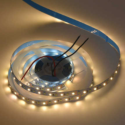 led双色温灯带 2835软灯带120灯12V 暖白冷白两色灯条 可调控灯带