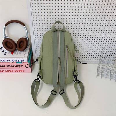 双肩包男休闲百搭胸包轻便登山小背包女多功能单肩斜挎包通勤书包