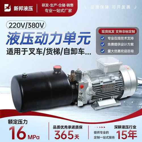 液压动力单元动力机动力单元电动叉车尾板升降液压泵站220V/380V