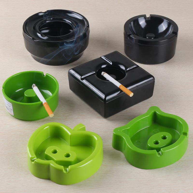 烟灰缸创意个性时尚密胺树脂家用酒店网咖烟盅防摔带盖子潮流欧式