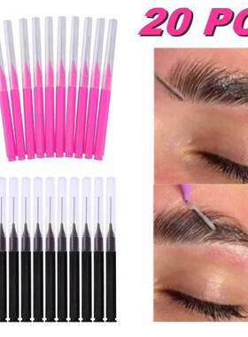 20Pcs Mini Eyebrow Brush Brow Perm Brush Disposable Brow Lif