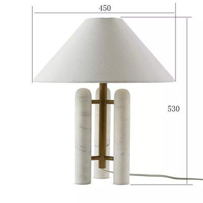 美式布艺大理石房ED书床头台灯设计师中古约783民宿简吧L台创意个