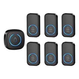 六拖一门铃无线家用超远距离智能电子遥控铃铛老人呼叫器办公室