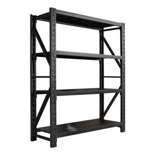 加厚磨砂黑色货架轻中型仓储架服装 仓库金属五金货物架置物