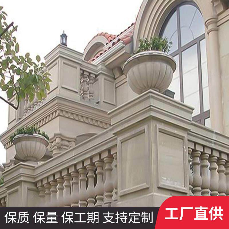GRC别墅花盆抗腐蚀定 制户外庭院阳台园林景观装饰水泥罗马柱摆件