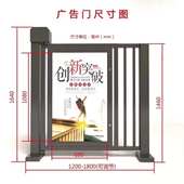 智能门禁道门铝合金小门小区人行电动广告系统通道刷卡闸不锈钢