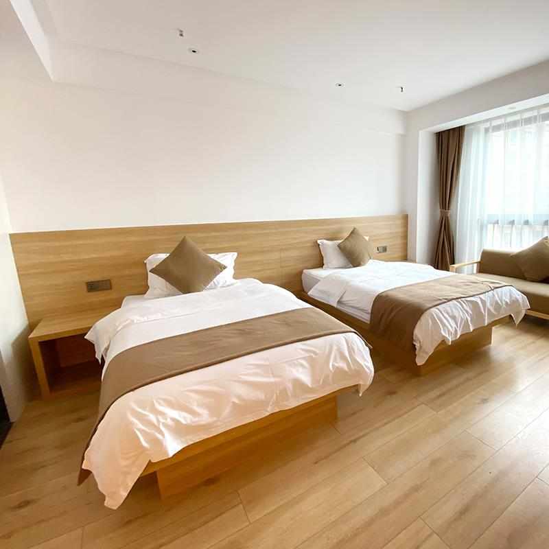 酒店宾馆家具设计快捷精品简约客房公寓民宿双人标间大床全套定制