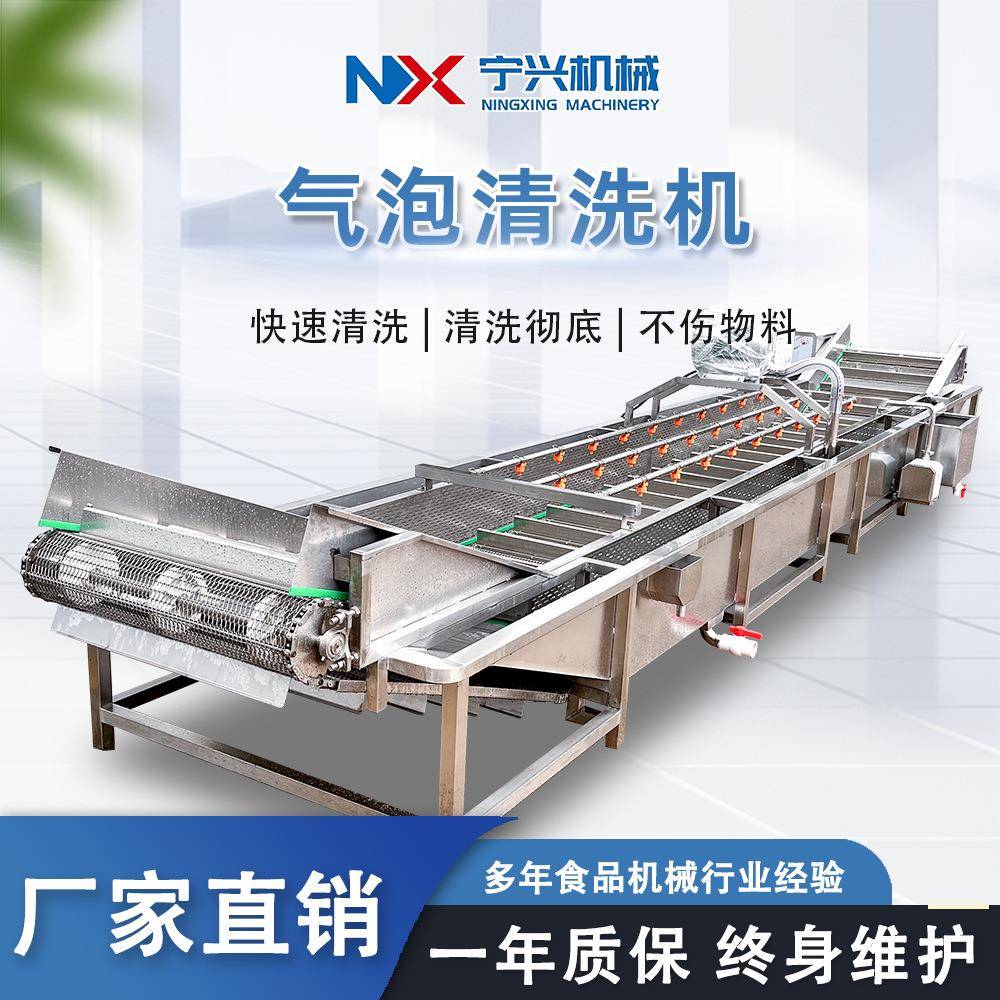 商用果蔬气泡清洗机小龙虾喷淋式清洗设备辣椒韭菜苹果清洗机器
