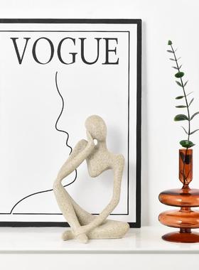 ins风抽象人物艺术高级感软装饰品摆件小众民宿客厅玄关轻奢高档