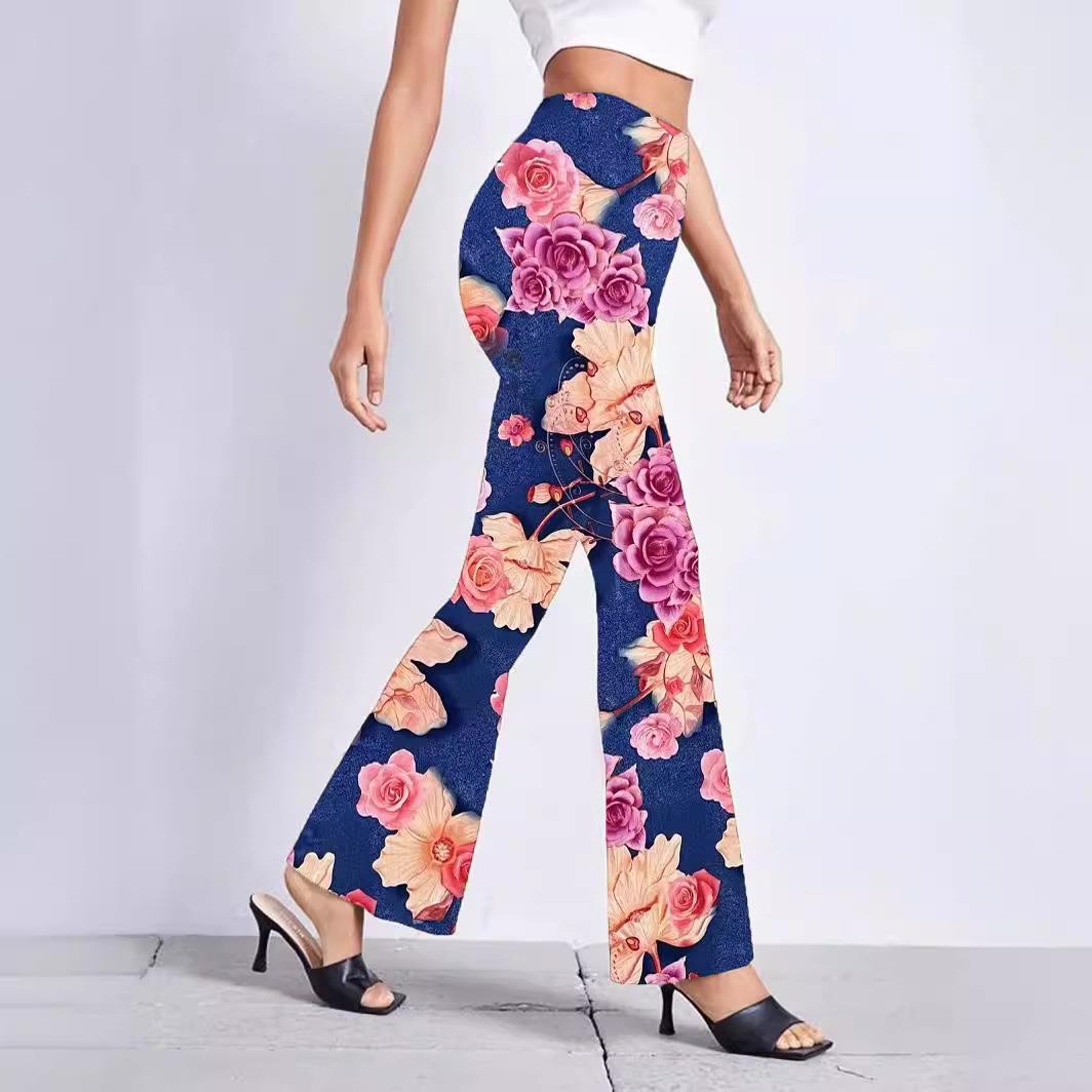 leggings pants tights digital bell elastic casual bottoms