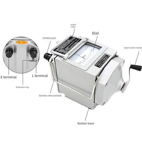 电工摇表ZC25-3型0-500兆欧表ZC25-4 1000V绝缘电阻测量塑壳铝壳