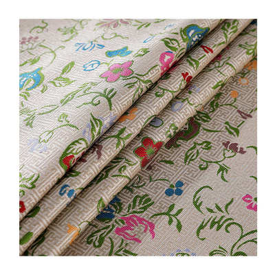 经典万字地三多锦老宋锦面料35姆米140幅宽新中式100桑蚕丝布料