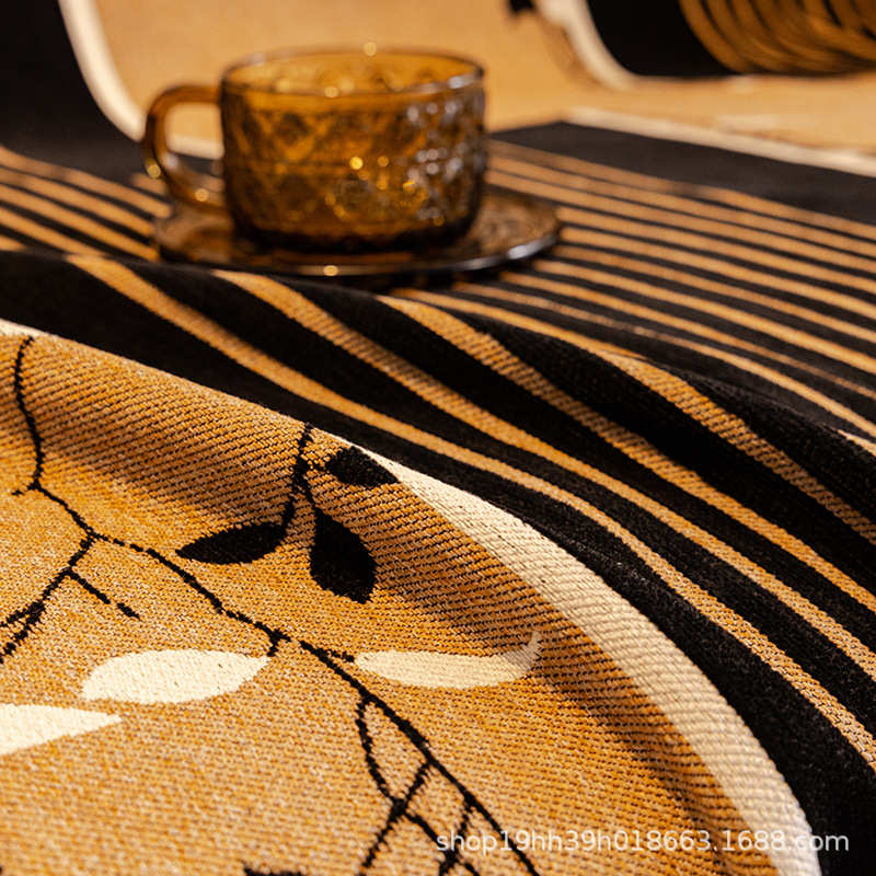 雪尼尔四季通用复古中古风沙发盖布沙发巾一整张全盖套罩垫沙发毯