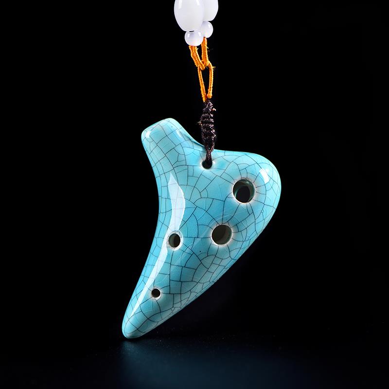 正品迷你小笛超陶高音F调 SSF6项链孔熏裂纹烧简单乐器