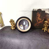 饰画美式 复古背景墙卧室奢挂画客厅欧式 轻餐厅玄关沙发文艺壁画装