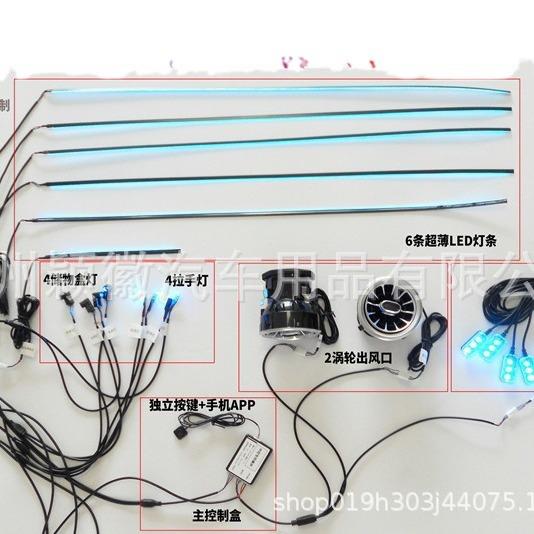 适用名爵6专用车内亚克力隐藏式LED气氛围灯龙鳞纹款流光幻彩64色