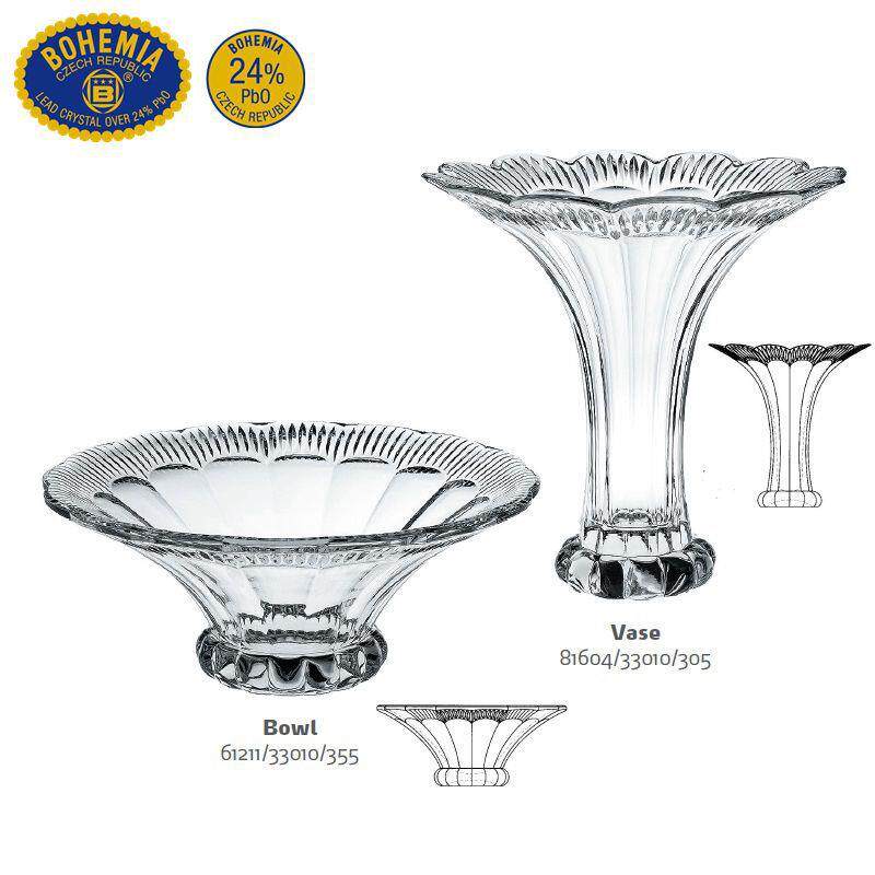 捷克原装进口BOHEMIA波西米亚 水晶花瓶 水晶果斗 fashion
