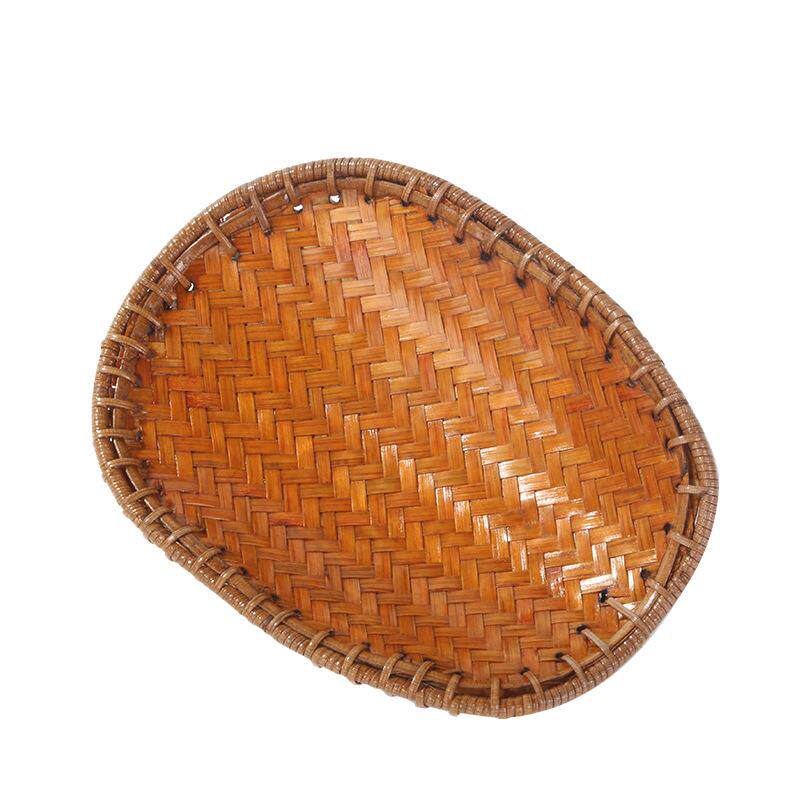 竹编工艺品 藤编工艺品 龟壳精编手工竹席茶则(配布包)