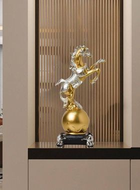 2025年新款客厅摆件旺宅摆件北欧艺术现代马创意轻奢客厅电视柜玄