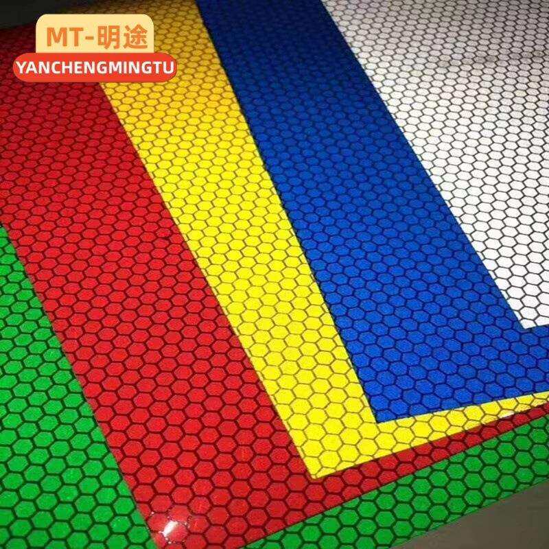 高强级6边形晶格反光膜9年反光道路标牌膜刻字膜蜂窝状反光膜材料
