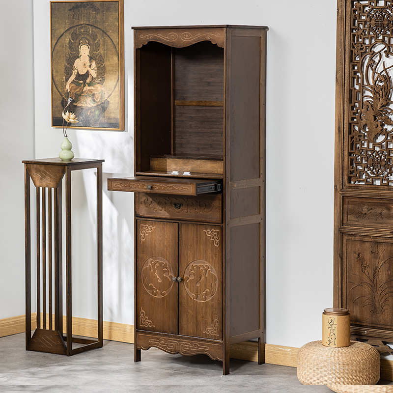 佛龛供桌家用香案神台供台立柜佛柜神龛佛台财神爷关公菩萨桌带门